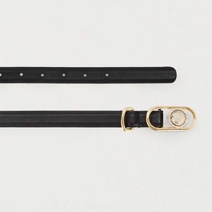 MAJE Amaro crystal-embellishment leather belt